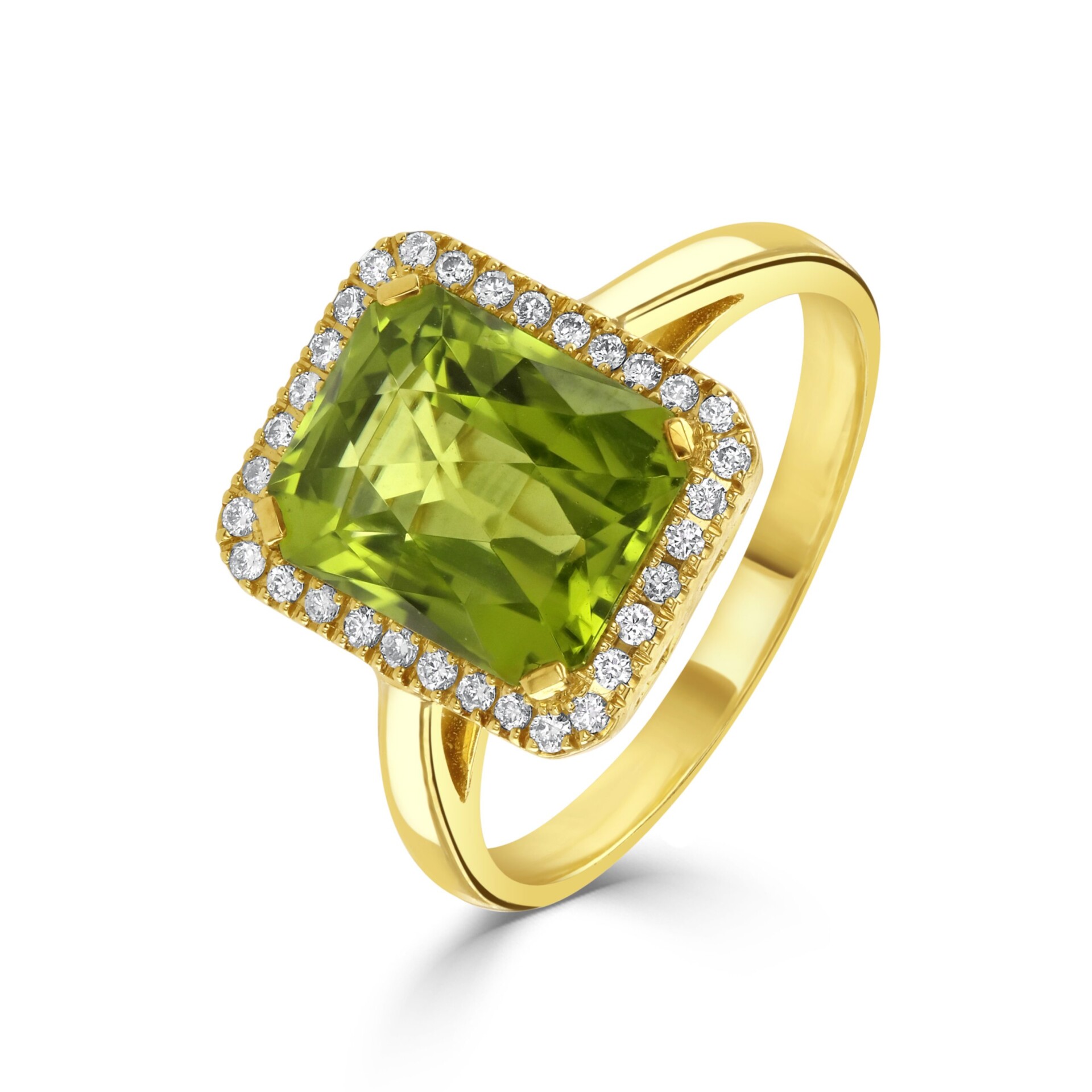 Peridot Geo Ring