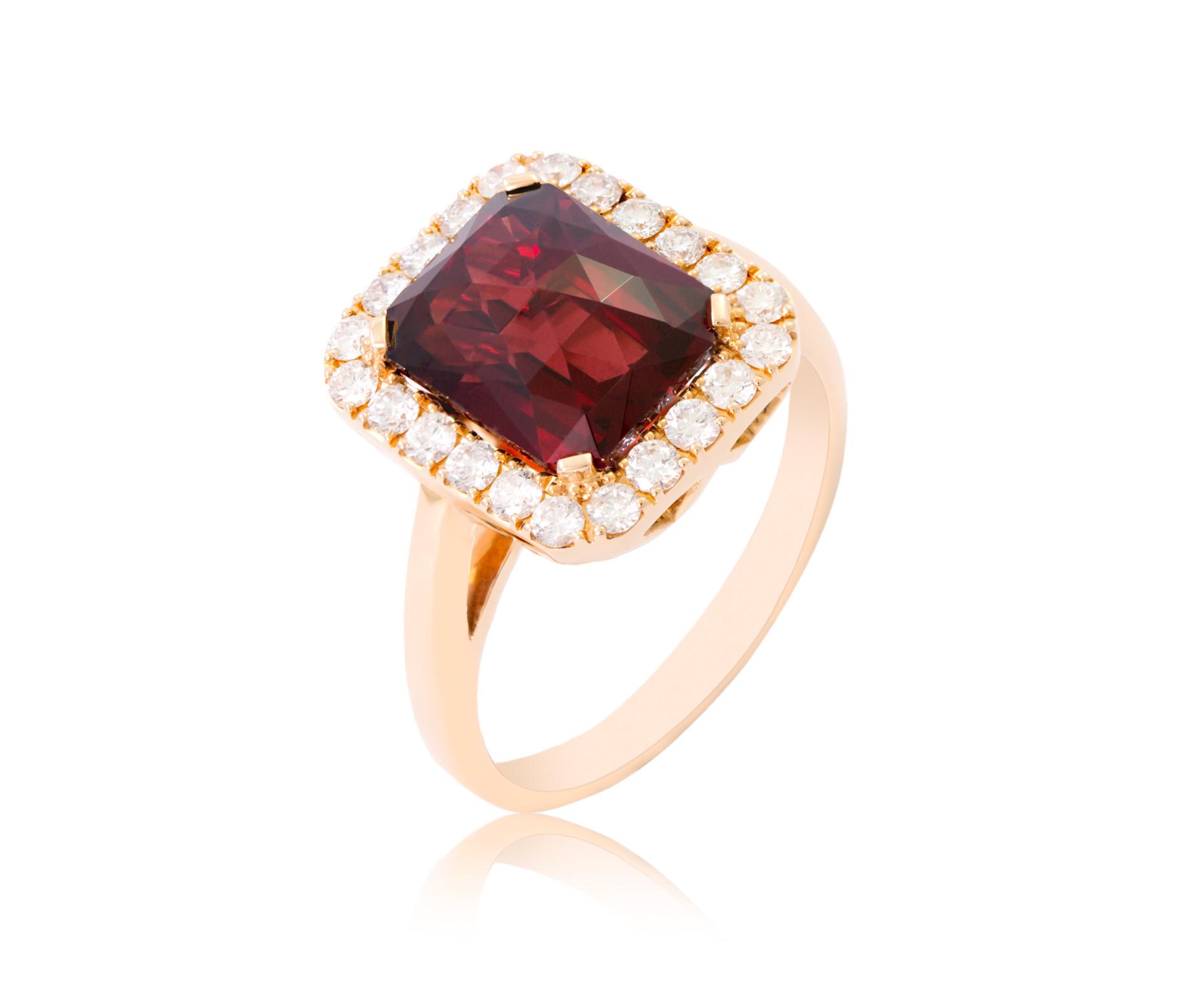 Garnet Geo Ring