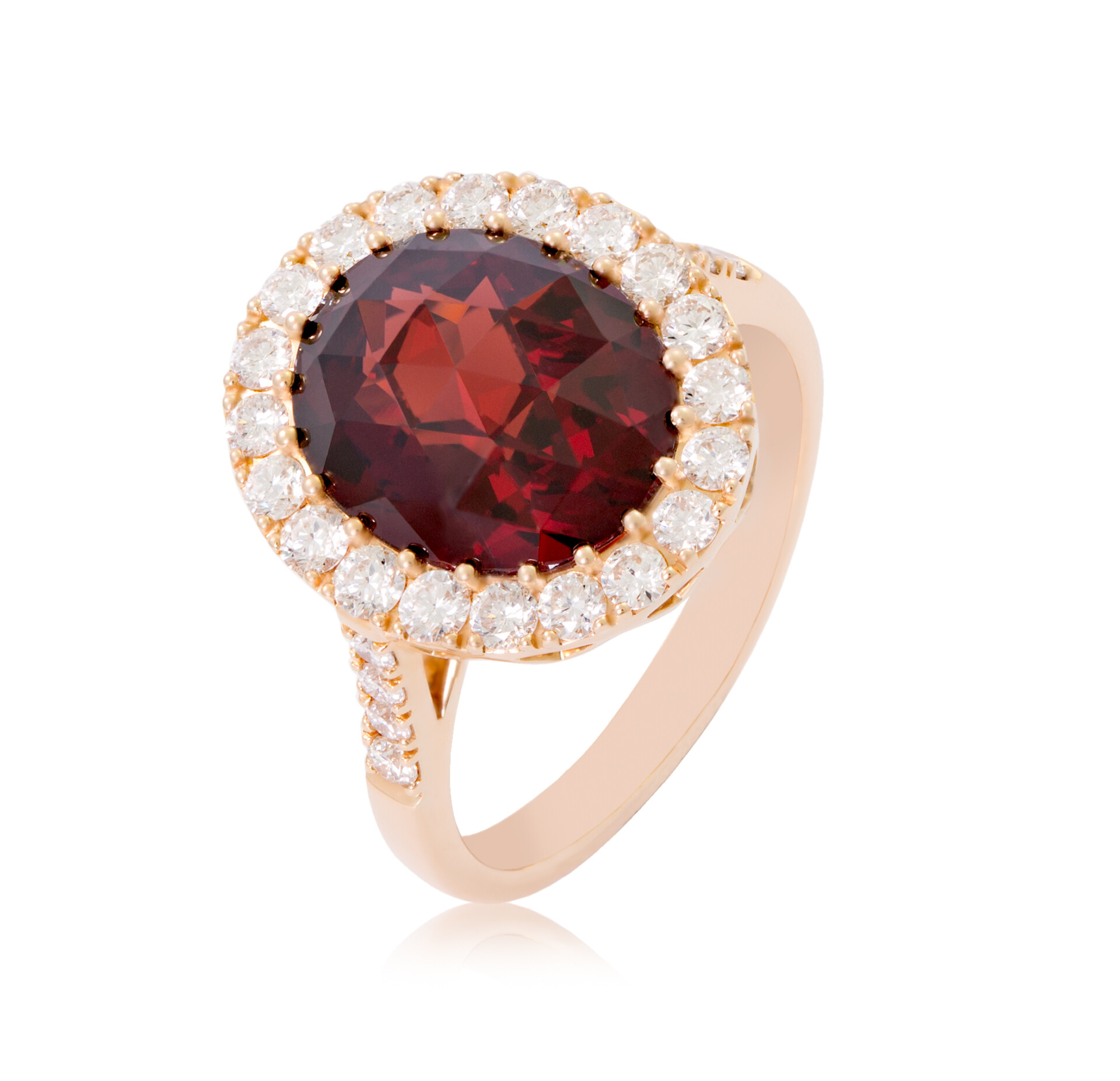 Garnet Garden Party Ring In Rose Gold